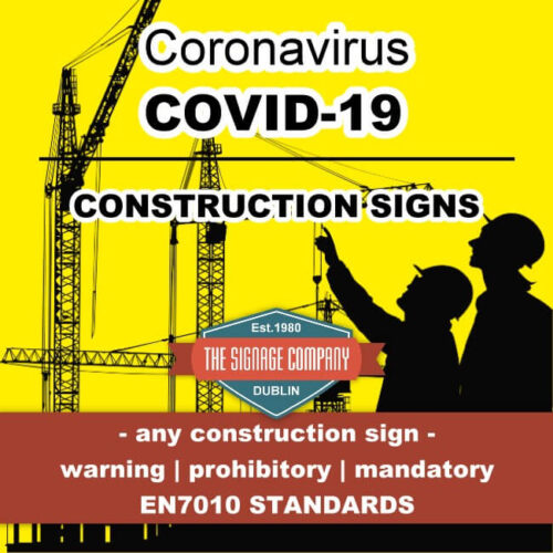 COVID-19 Delivery Driver Report To Security On Arrival Sign Dublin COVD-19 Signage