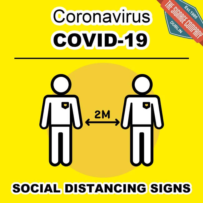 Dublin Coronavirus Social Distancing Outside HSE Sign