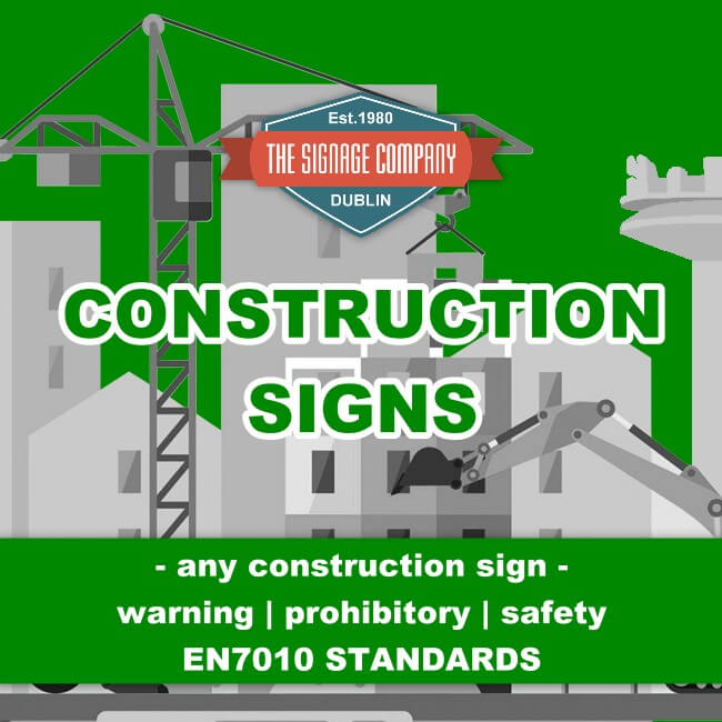 Dublin Notice Construction Work In Progress Hazard Sign