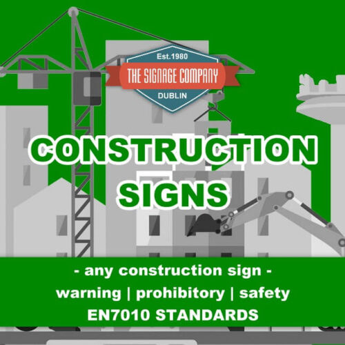 Notice Construction Work In Progress Hazard Sign Ireland