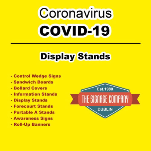 Social Distancing Forecourt Display Stand The Icon Sign Dublin COVD-19 Signage