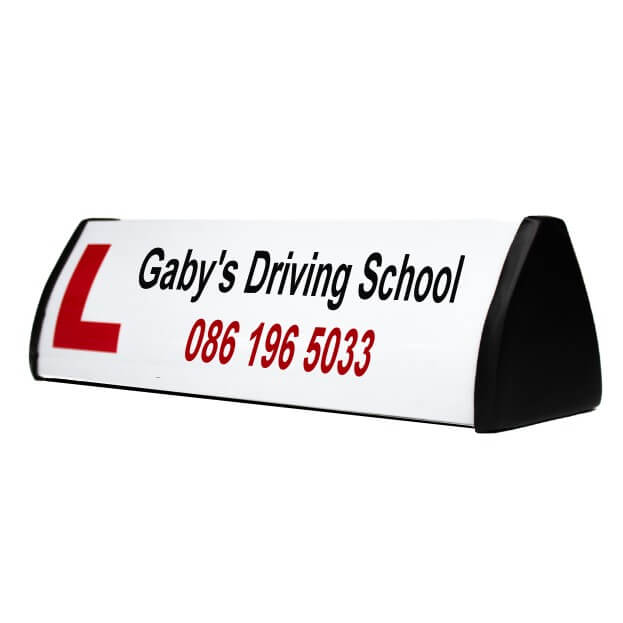 lettering for driving school roofsign)
